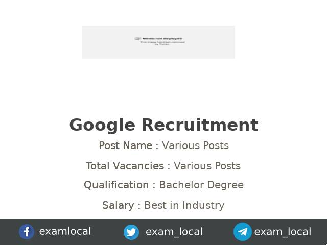 exam_local's tweet card. Google Recruitment 2025 - Google Operations Center is recruiting Various candidates for their Senior Full Stack Developer jobs in Bengaluru, Karnataka, India.