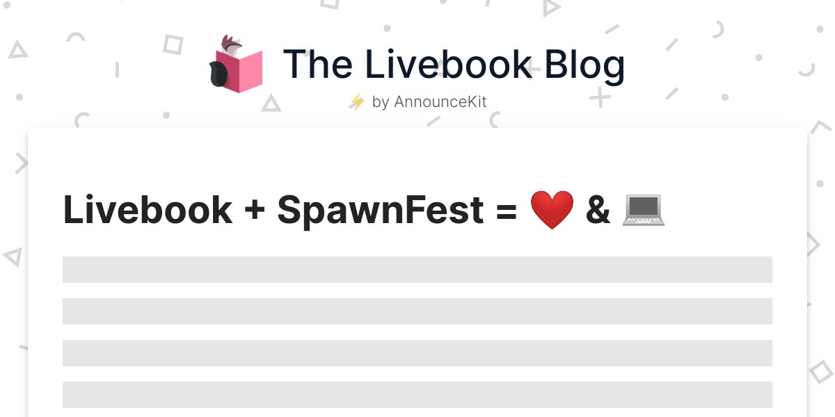 livebookdev's tweet card. SpawnFest will have a specific category for Livebook-based projects this year, which Livebook is sponsoring.