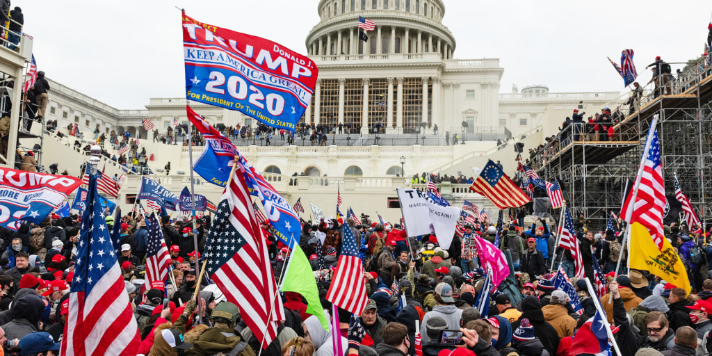 transcodems's tweet card. Three-quarters of Americans say they worry about the future of the country as a threat of violence chills the air.