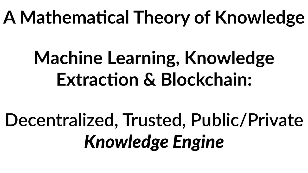 AmateurAcademic's tweet card. Machine Learning, Knowledge Extraction And Blockchain: The Knowledge...