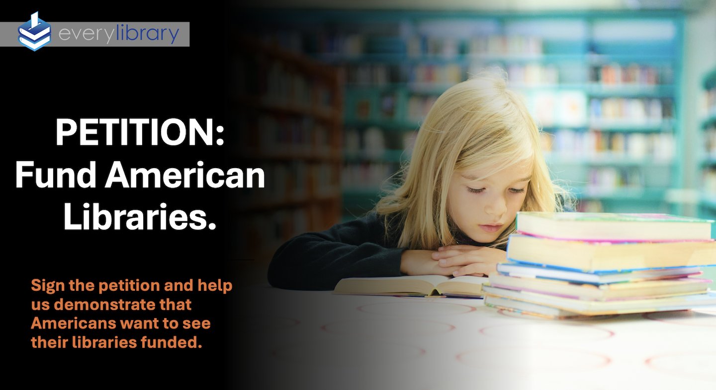 cattiekit's tweet card. Help demonstrate that Americans love their libraries and want to see them fully funded by signing this petition!