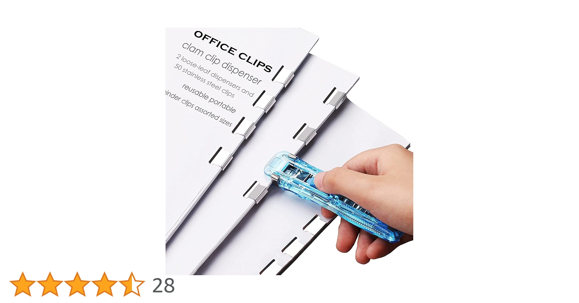 Unkhown64796179's tweet card. Paper Clam Clip Dispenser Reusable , Portable Handheld Paper Clam Clip , Heavy Duty Paper Clip Dispenser , Small Dispenser Transparent Paper Clip With 50 Metal Refill Clips For School Office When you...