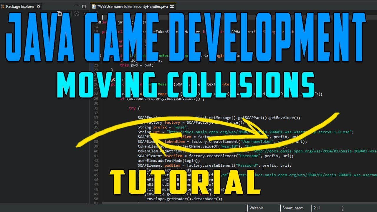 RealTutsGML's tweet card. Java Game Development Moving Object Collisions
