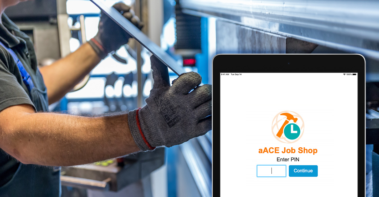 aACEsoft's tweet card. The aACE Job Shop app for manufacturing allows your production team to view their tasks, materials and enter time while on the floor.