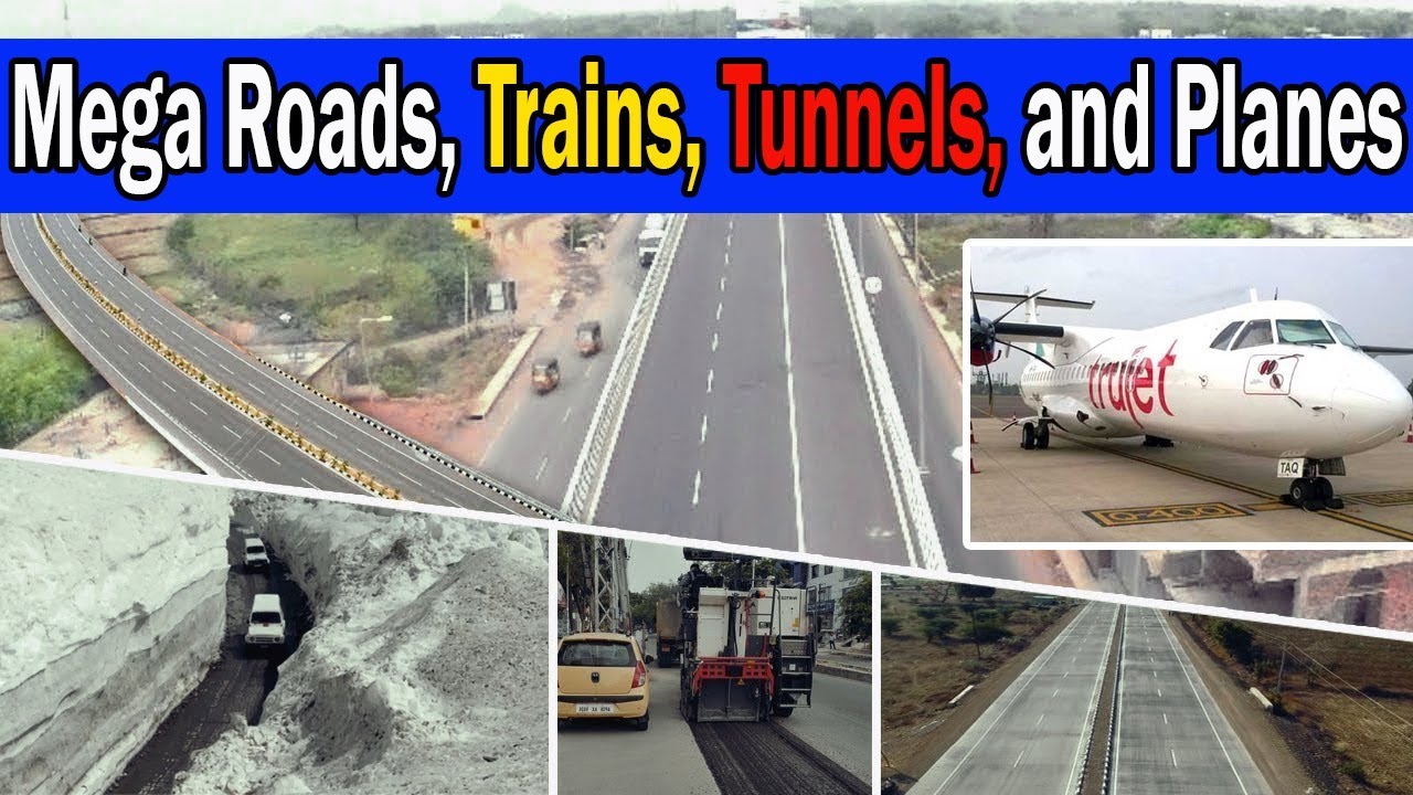 BestProjectsInd's tweet card. Mega Roads, Trains, Tunnels, and Planes | Best Projects In India