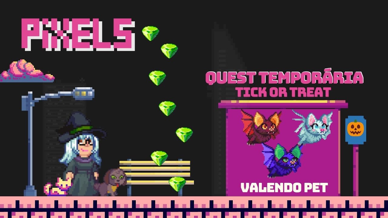 kamilalimpi's tweet card. PIXELS NFT - QUEST TEMPORARIA | TICK OR TREAT