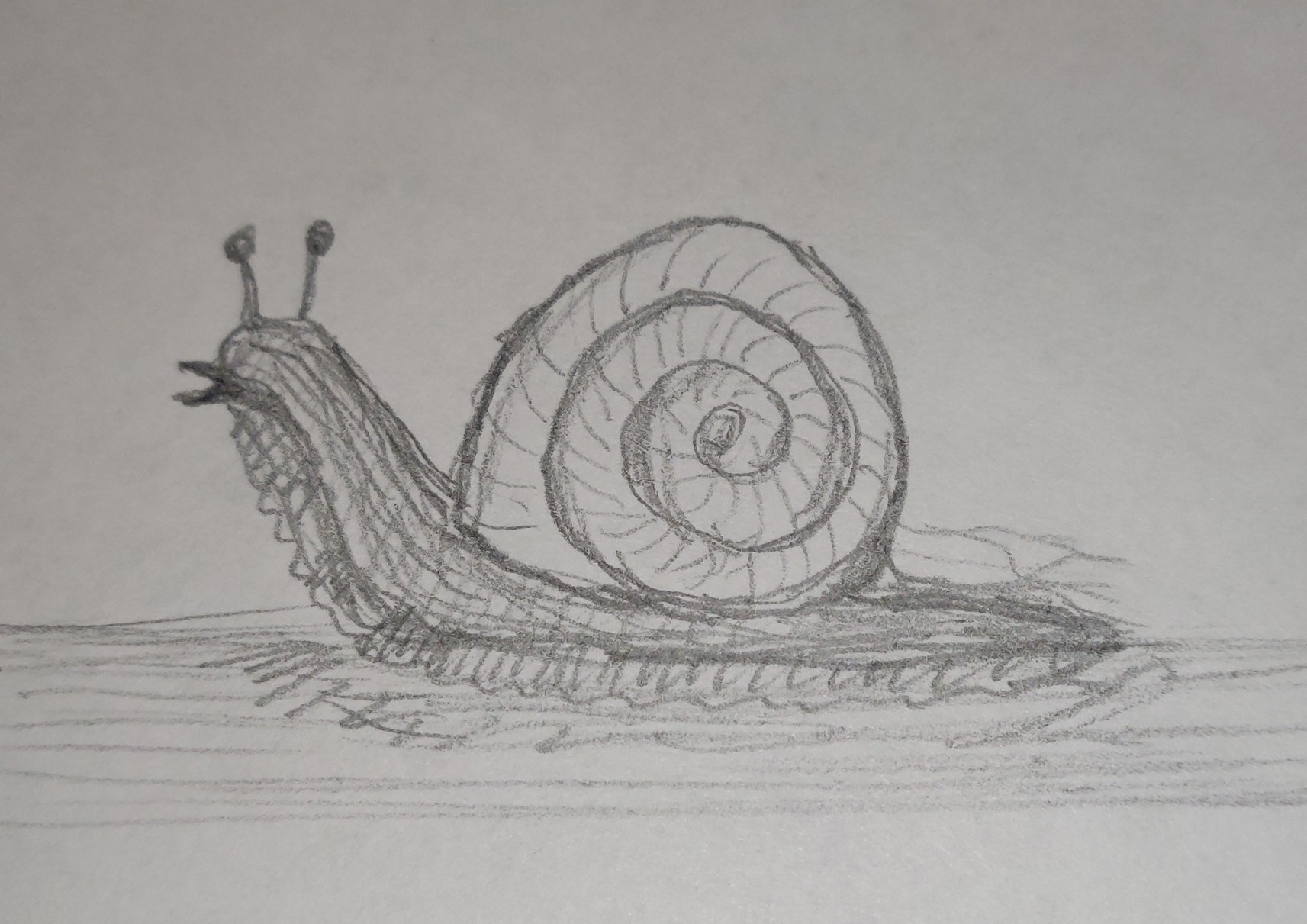 PartFusion's tweet card. Attached: 1 image #Makevember 18: Five minute drawing of a snail.