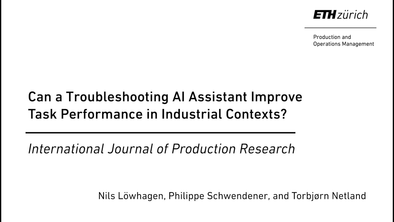 pom_ethz's tweet card. Can a Troubleshooting AI Assistant Improve Task Performance in...