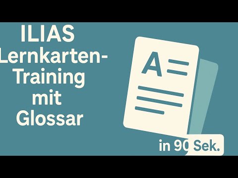 TFTUser's tweet card. ILIAS 9 - Lernkarten-Training mit dem ILIAS Glossar in 90 Sekunden