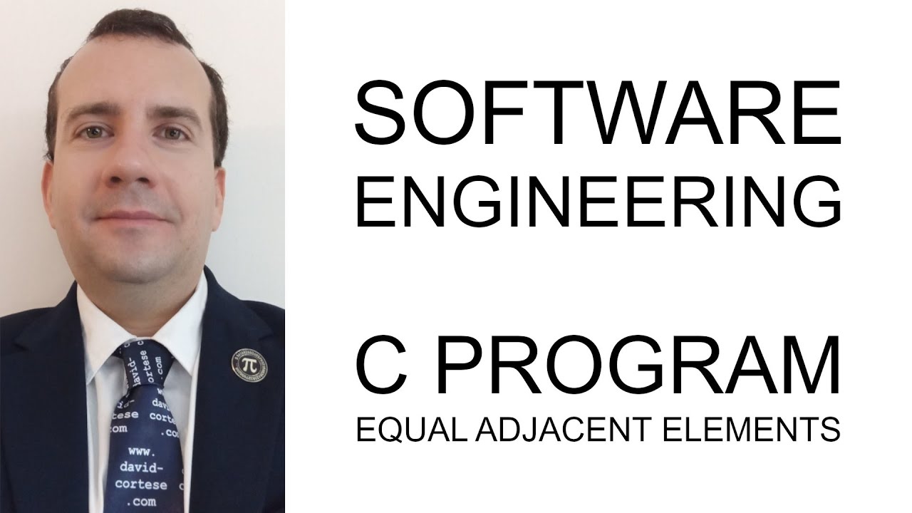 David_Cortese_'s tweet card. C PROGRAM 🖥️ EQUAL ADJACENT ELEMENTS