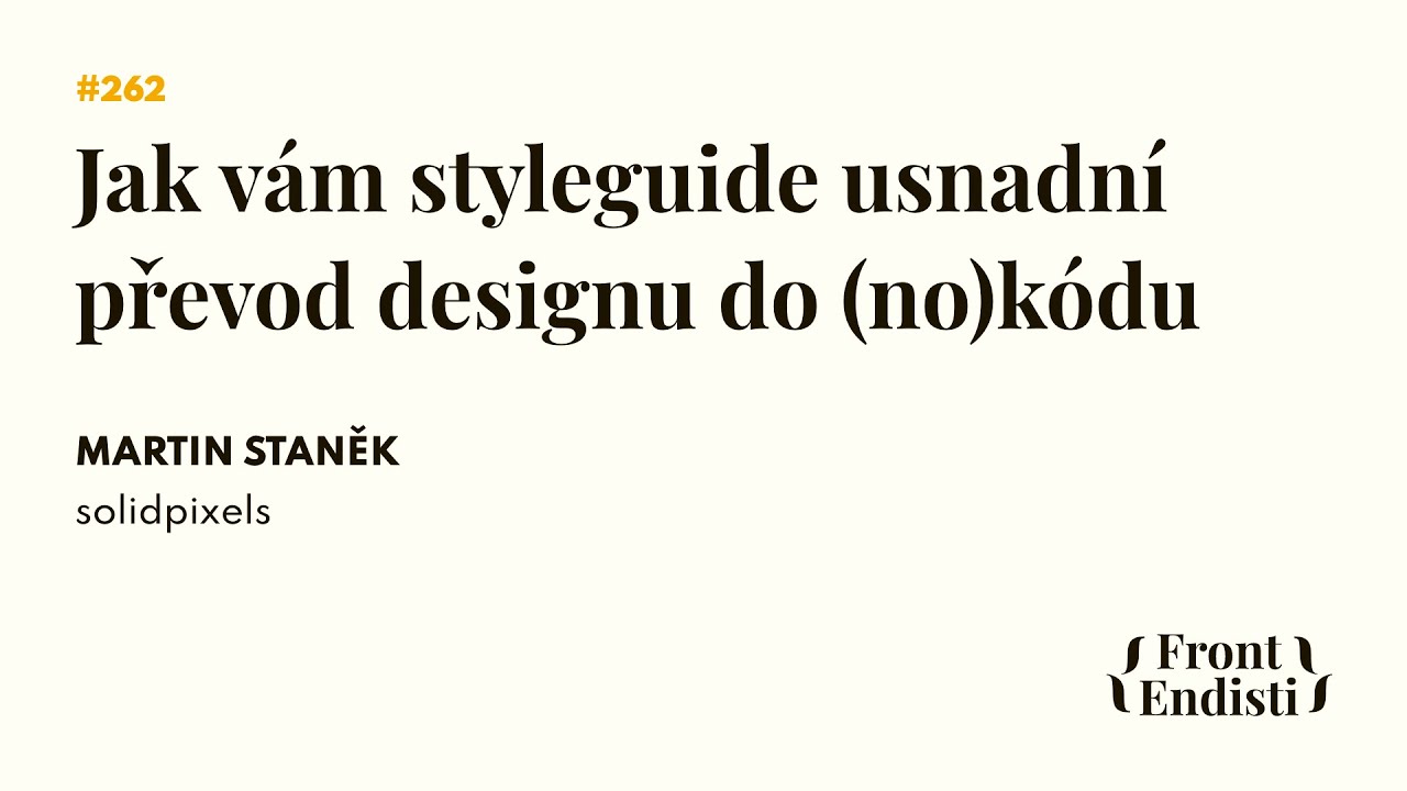 designsystemy's tweet card. Martin Staněk - Jak vám styleguide usnadní převod designu do (no)kódu