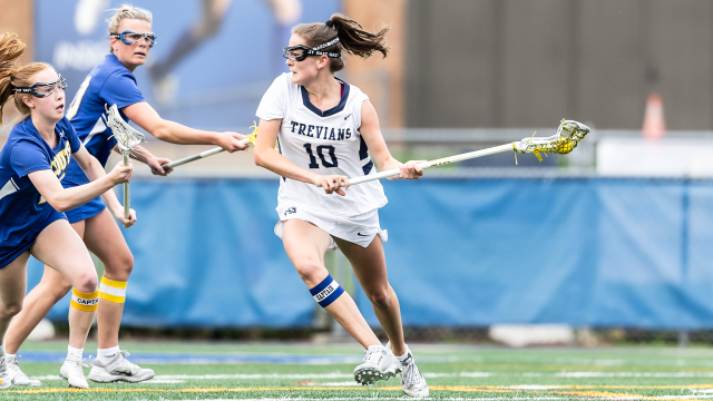 USALacrosseMag's tweet card. The Cornell-bound midfielder became New Trier's all-time draw control leader and scored the winning goal in the state final. She's one of three Trevians on the All-Midwest Team.
