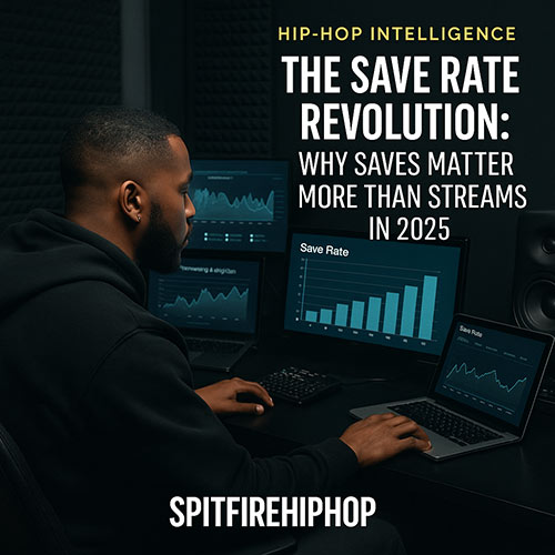 SpitFireHipHop's tweet card. FacebookShare on XLinkedInRedditCopy Link Streams measure curiosity, but saves measure commitment. In today’s Hip-Hop landscape, save rate—not total plays—has become the most important metric driving...