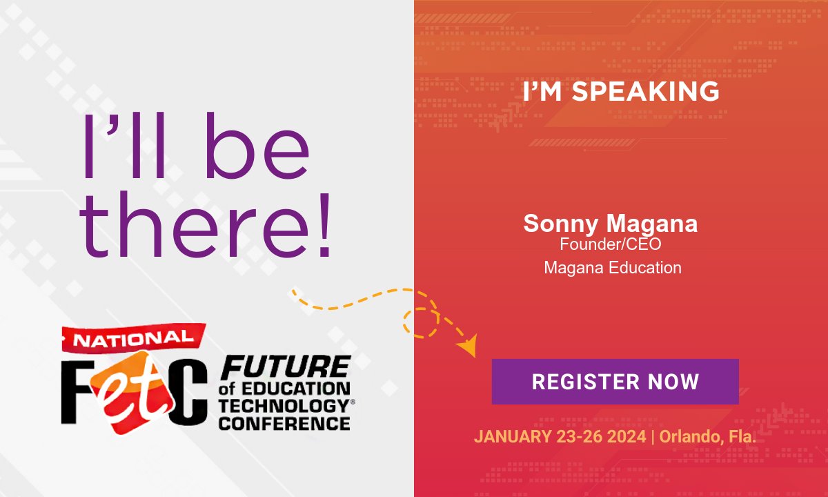 sonnymagana's tweet card. FETC equips you with the tools, insights, and connections needed to propel your district to unparalleled heights of achievement.