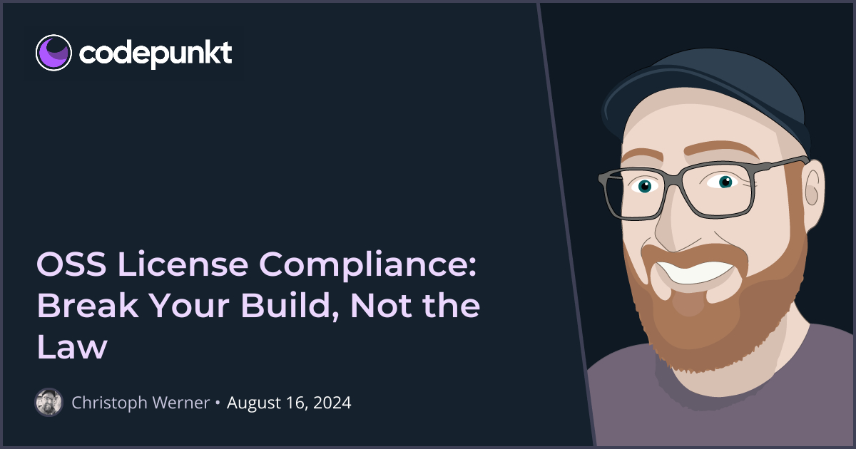 code_punkt's tweet card. How to successfully navigate Open Source License Compliance in the JavaScript Ecosystem