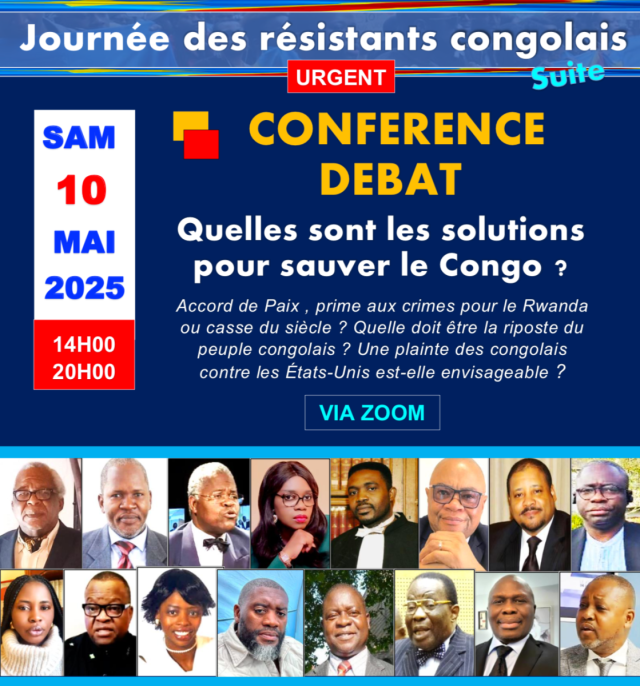 CandideOkeke's tweet card. JOURNÉE DES RESISTANTS CONGOLAIS ( suite) SAMEDI 10 MAI 2025 de 14h00 à 20h00 CONFERENCE -DEBAT (VIA ZOOM) ID de réunion : 825 1588 7726Code secret : 082131 Quelles sont les solutions pour sauver l…