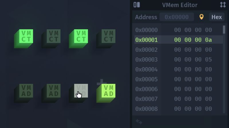 VCBgame's tweet card. The 0.4 update is live introducing a VMem Editor panel, the ability to tile selections, support for assembly macros, and more! Check out the full list of changes.