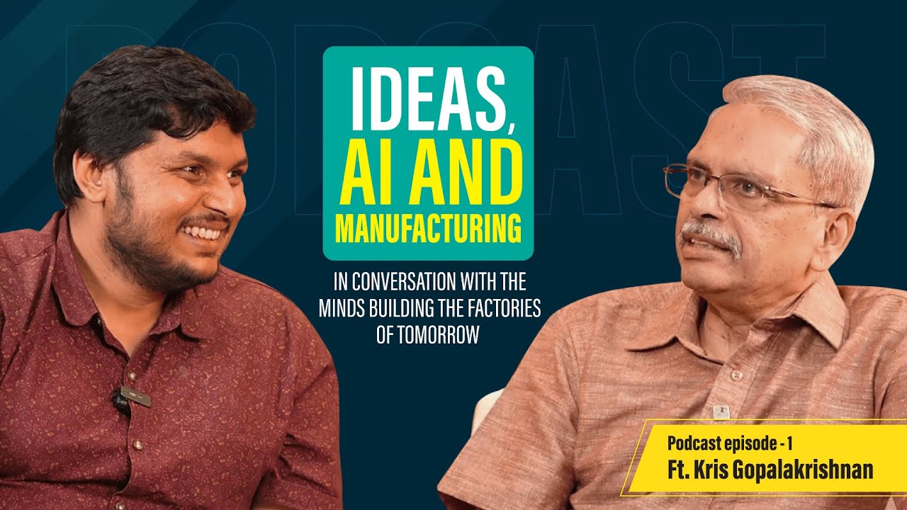 switchontech's tweet card. Ideas, AI, and Manufacturing Episode 01- Ft. Kris Gopalakrishnan,...