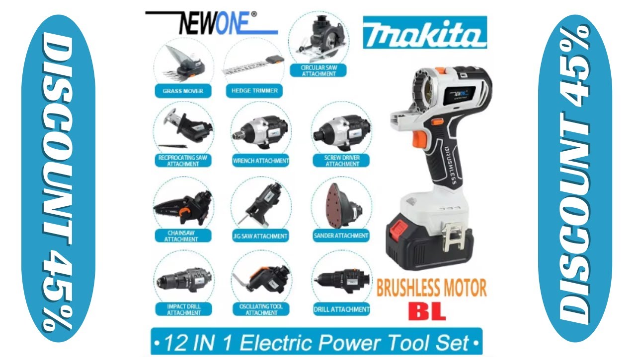 Giftcard10000's tweet card. 18V Brushless 2/5/10/12-in-1 Multi tool Chainsaw Drill reciprocatin...