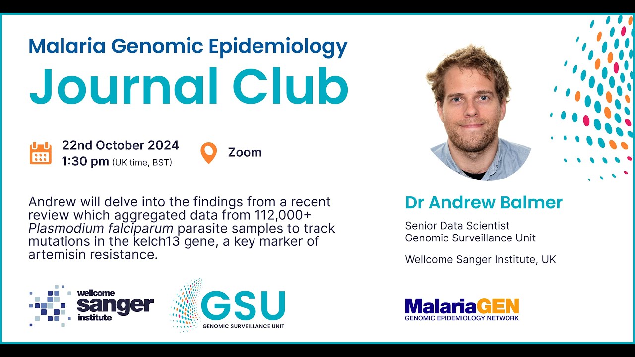 EPPIcenter_UCSF's tweet card. Malaria Genomic Epidemiology Journal Club 2024 - Andrew Balmer