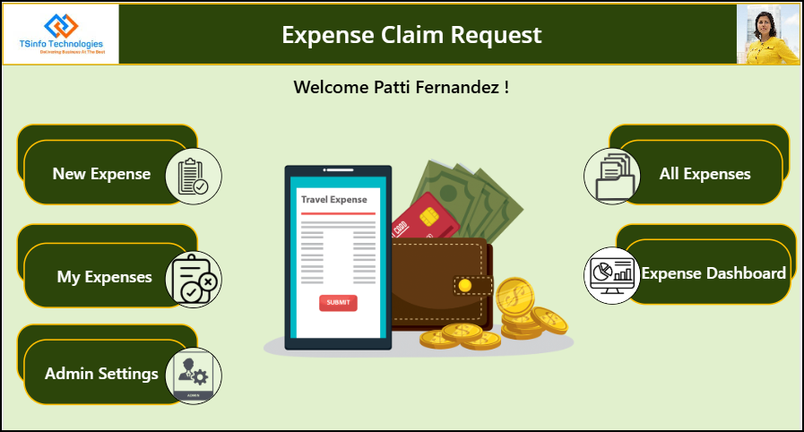 SPGuides's tweet card. Download the Expense Claim Request Power Apps app to manage and approve expenses efficiently. Simplify workflows and boost productivity with this smart solution.