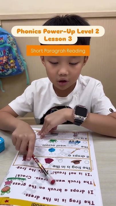 Fun2LearnEng's tweet card. Phonics Power‑Up Level 2 Lesson 3 Progress—Short Paragraphs with...