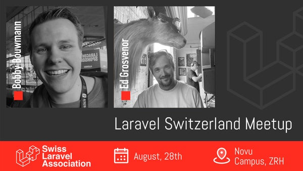 swisslaravel's tweet card. Join us in Zürich at Novu Campus for our next Laravel Meetup! Enjoy an evening of great talks and good company with fellow Laravel developers. **First talk starts at 19:0