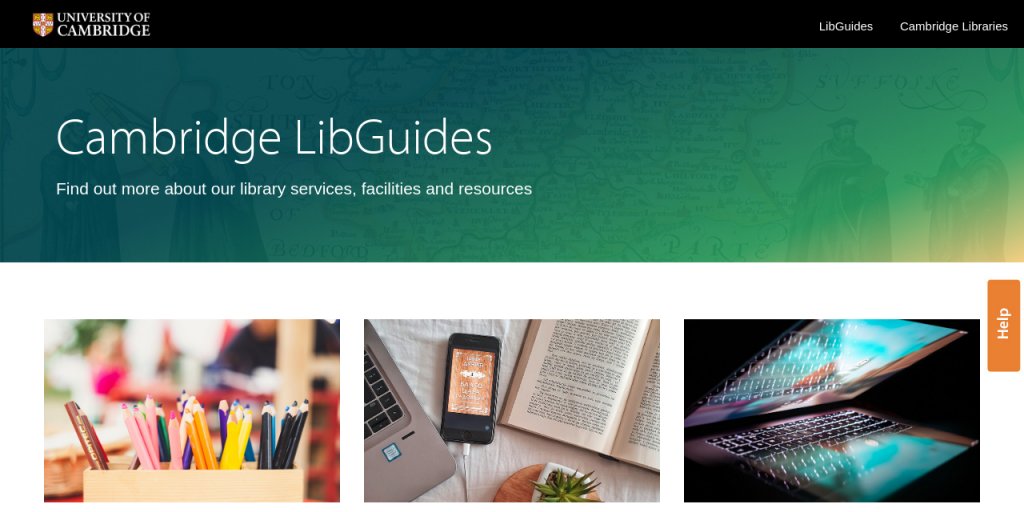 TutorsIndia's tweet card. Welcome to Cambridge Libguides