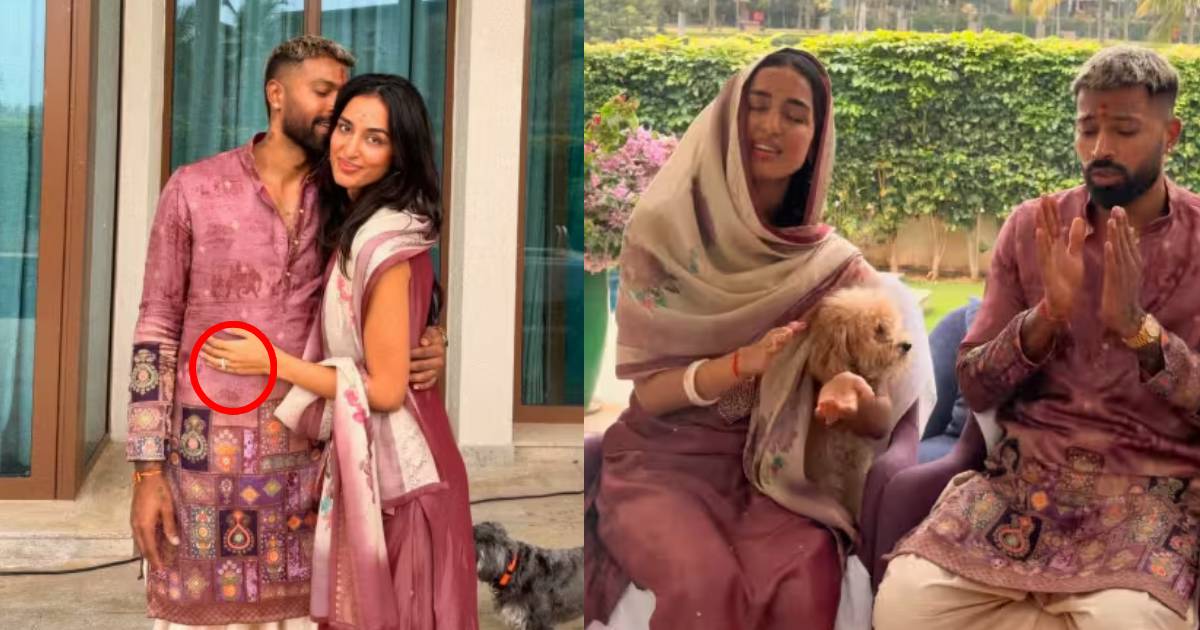 lokmat's tweet card. एका फोटोमुळे हार्दिक आणि माहिकाने साखरपुडा केला की काय? अशा चर्चा रंगल्या आहेत. 