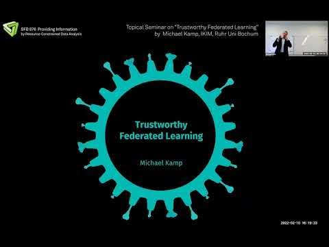 MichaelKamp7's tweet card. Topical Seminar with Michael Kamp on Trustworthy Federated Learning
