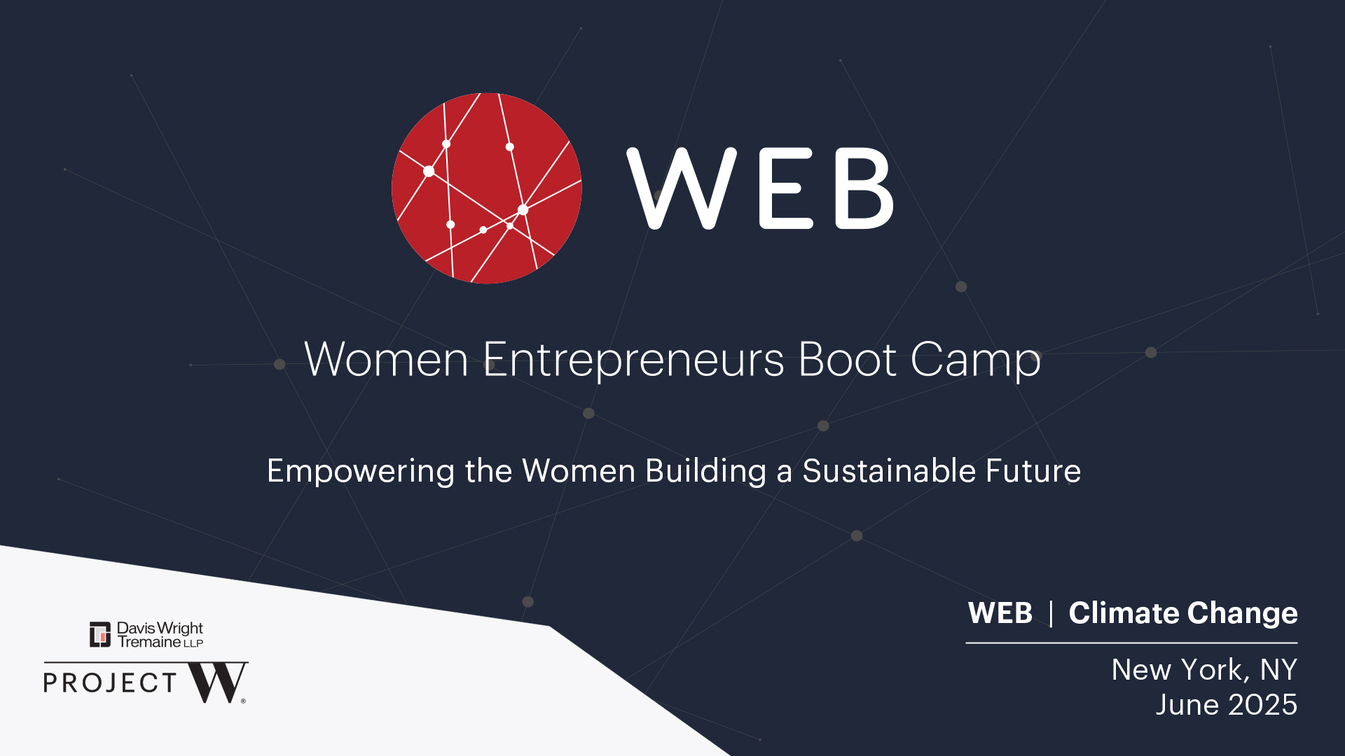 dwtProjectW's tweet card. Women Entrepreneurs Boot Camp | CLIMATE TECH