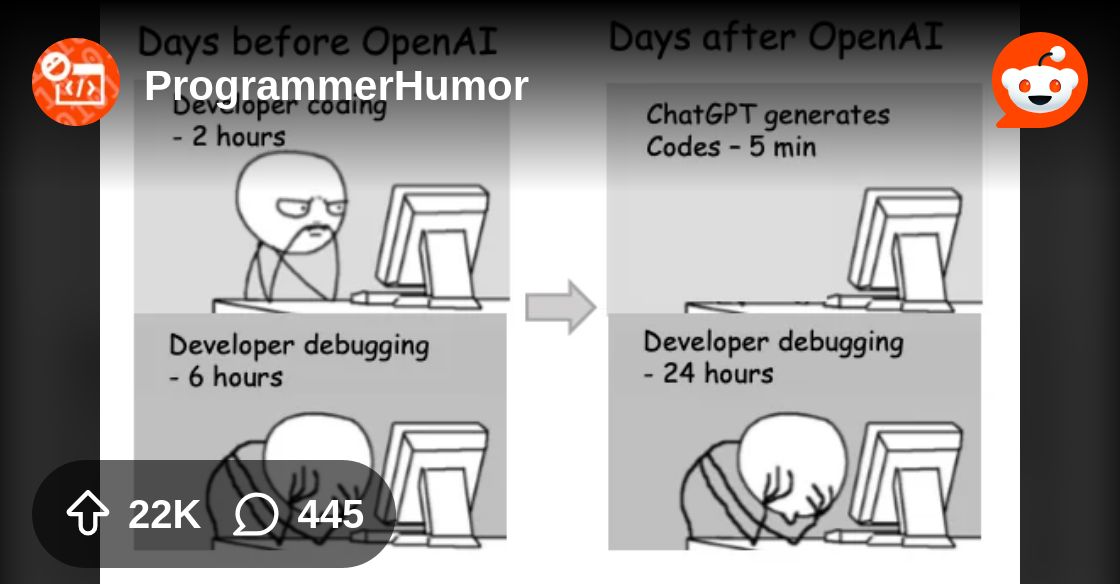 augmentizing's tweet card. Explore this post and more from the ProgrammerHumor community