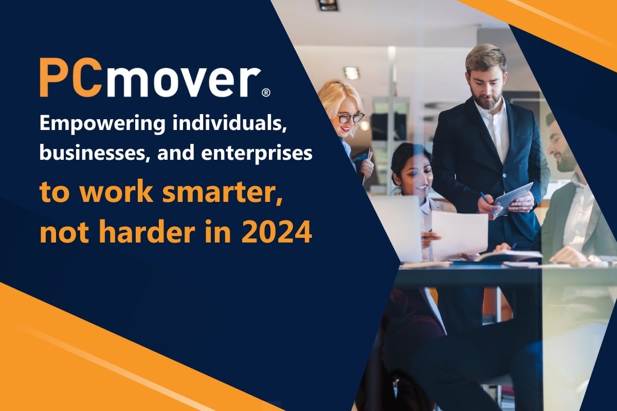 Laplink's tweet card. PCmover offers a comprehensive solution to PC transfer and PC refresh projects of all sizes, empowering users to work smarter, not harder in the new year.