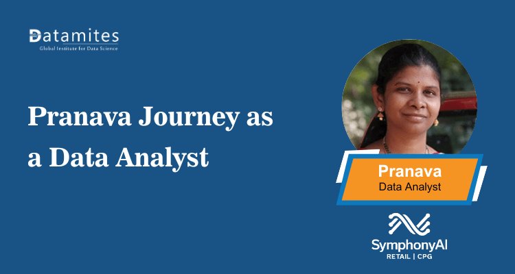 DataMites's tweet card. Discover how Pranava successfully transitioned from academia to a Data Analyst role with DataMites®. Learn about her hands-on training, projects, mentorship, and placement support that paved the way...