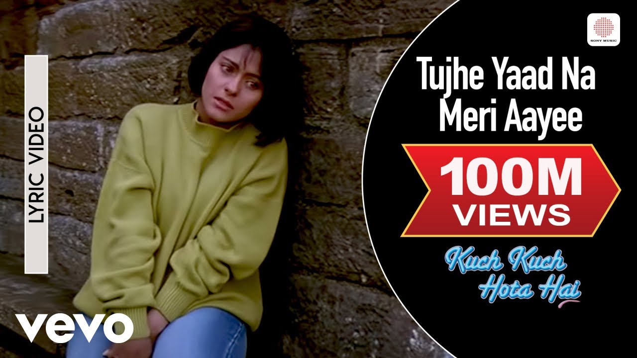 utsavmamoria's tweet card. Tujhe Yaad Na Meri Aayee Lyric - Kuch Kuch Hota Hai|Shah Rukh...