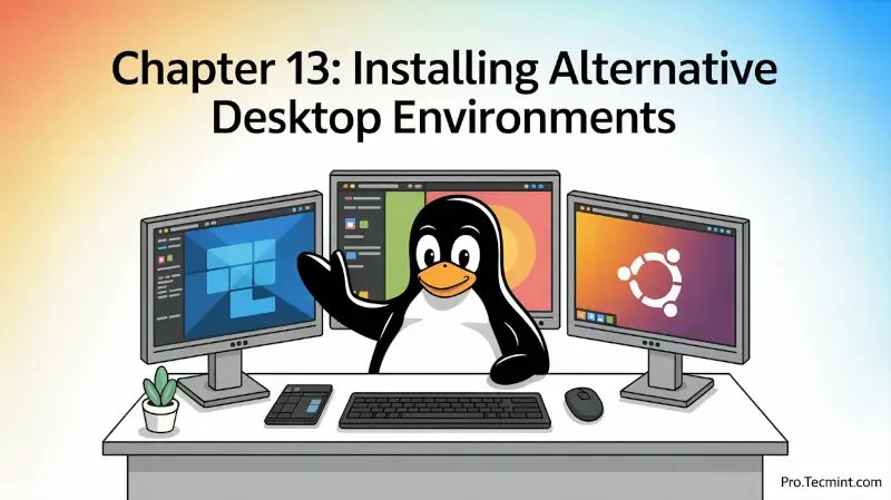 tecmint's tweet card. In this chapter, you'll learn about different desktop environments available for Ubuntu, how to install and switch between them, customize each environment, and choose the right desktop for your...