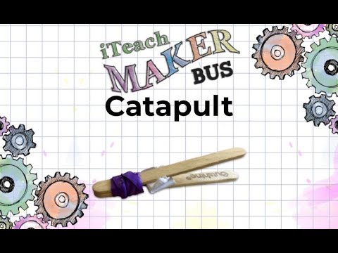 iteachmakerbus's tweet card. How to make a CATAPULT!