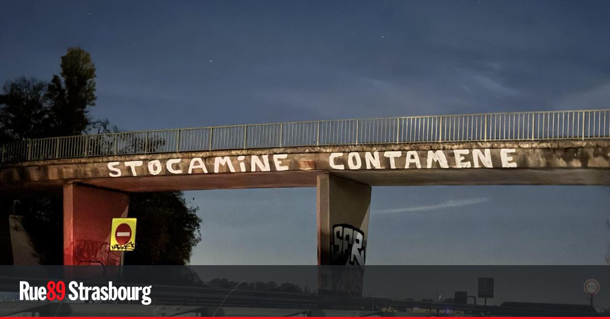 xrFrance's tweet card. Des activistes sont soupçonnés d'avoir tagué un pont à Dorlisheim pour sensibiliser sur Stocamine, dimanche 2 novembre. Interpellés par les gendarmes, ils