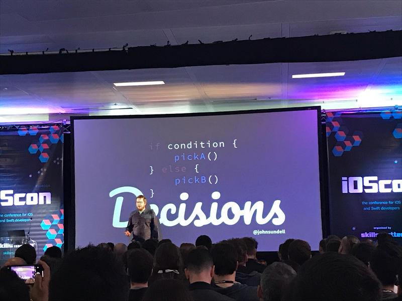 danieltejada0's tweet card. Great first day at #iOSCon #swift #ios #London #UK