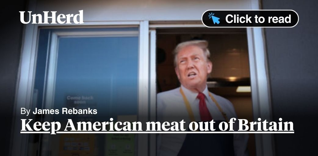 herdyshepherd1's tweet card. Keep American meat out of Britain