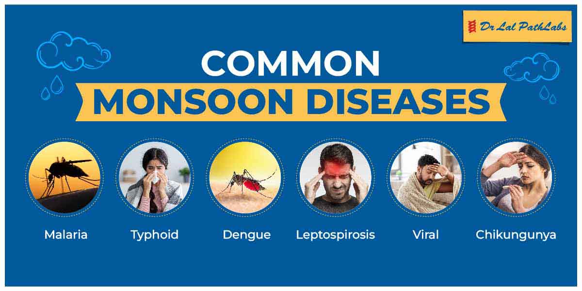 lalpathlabs's tweet card. Protect yourself this monsoon by learning about six common seasonal diseases. Get expert insights on symptoms, prevention, and care tips from Dr Lal PathLabs.