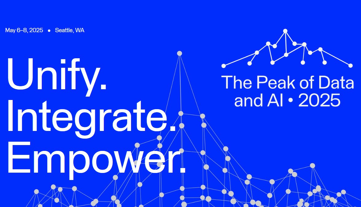 Veremes_Info's tweet card. L'équipe de Veremes sera présente au Peak of Data and AI 2025 qui se tiendra à Seattle du 6 au 8 mai 2025.