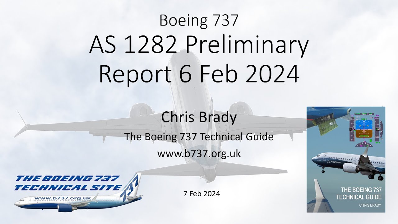 B737Tech's tweet card. AS1282 NTSB Preliminary Report