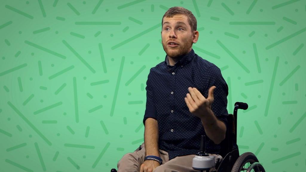 AcceptDifferen's tweet card. The BBC's Ellis Palmer, activist Tanni Grey-Thompson and YouTuber Lucy Edwards on how to talk about disability without being awkward.