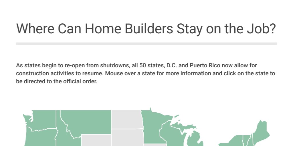 buildingcodeguy's tweet card. Construction Exemptions to Shelter-in-Place Orders by National Association of Home Builders -...