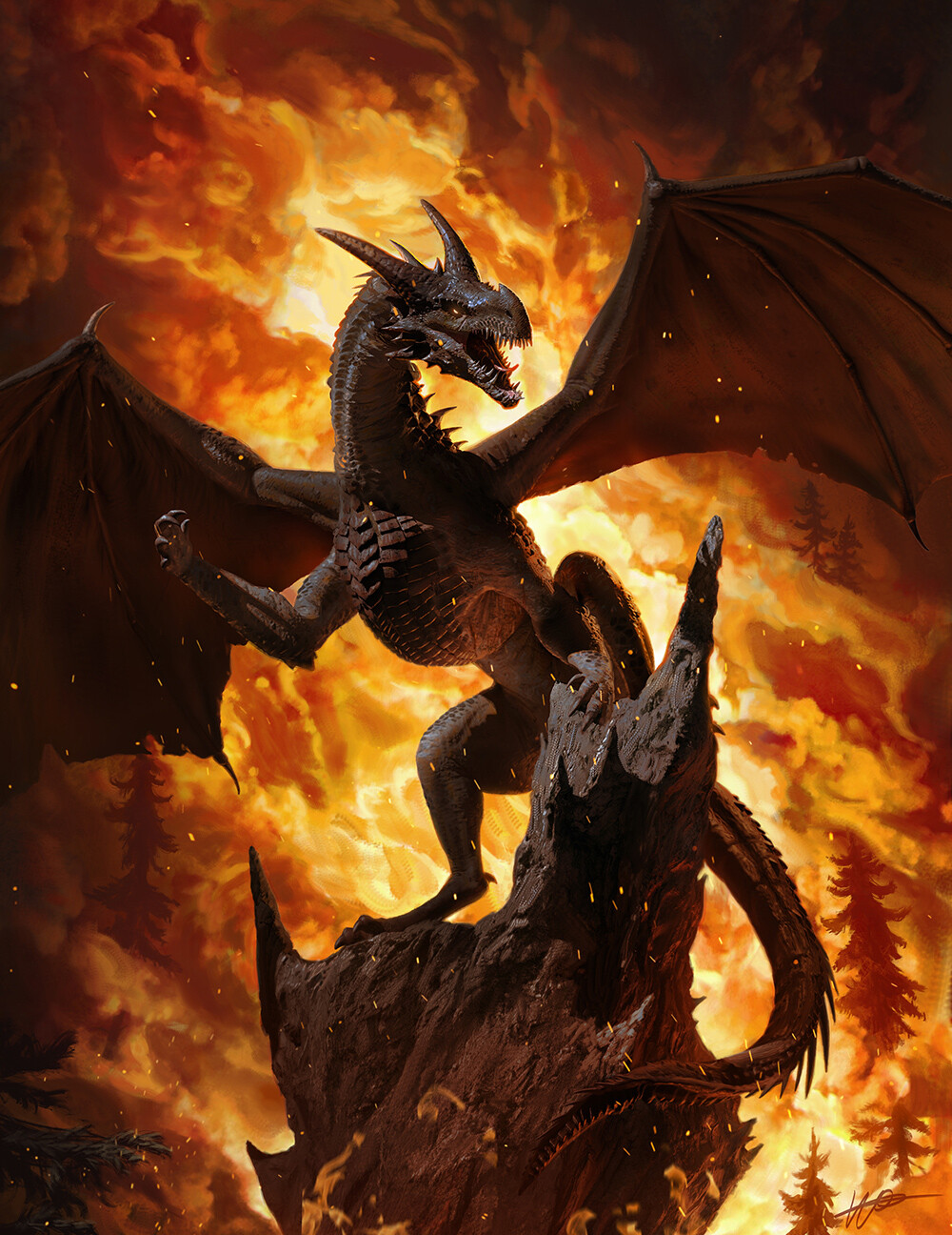 DesignSpartan's tweet card. A good old dragon, a badass paladin and a cartoon baby T-Rex. Hope you'll like it! It was a ton of fun to make in Blender then Photoshop.