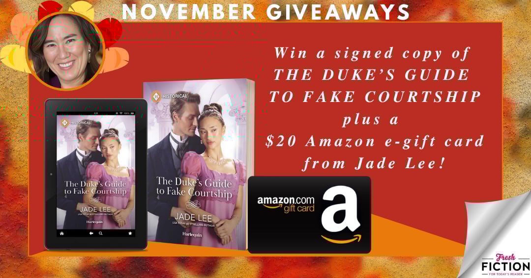 Traceyb38701240's tweet card. Celebrate cozy autumn nights with a heroine who defies expectations when you win a signed copy of The Duke’s Guide to Fake Courtship by Jade Lee (Book 1 of the Daring Debutantes duet) featuring a...