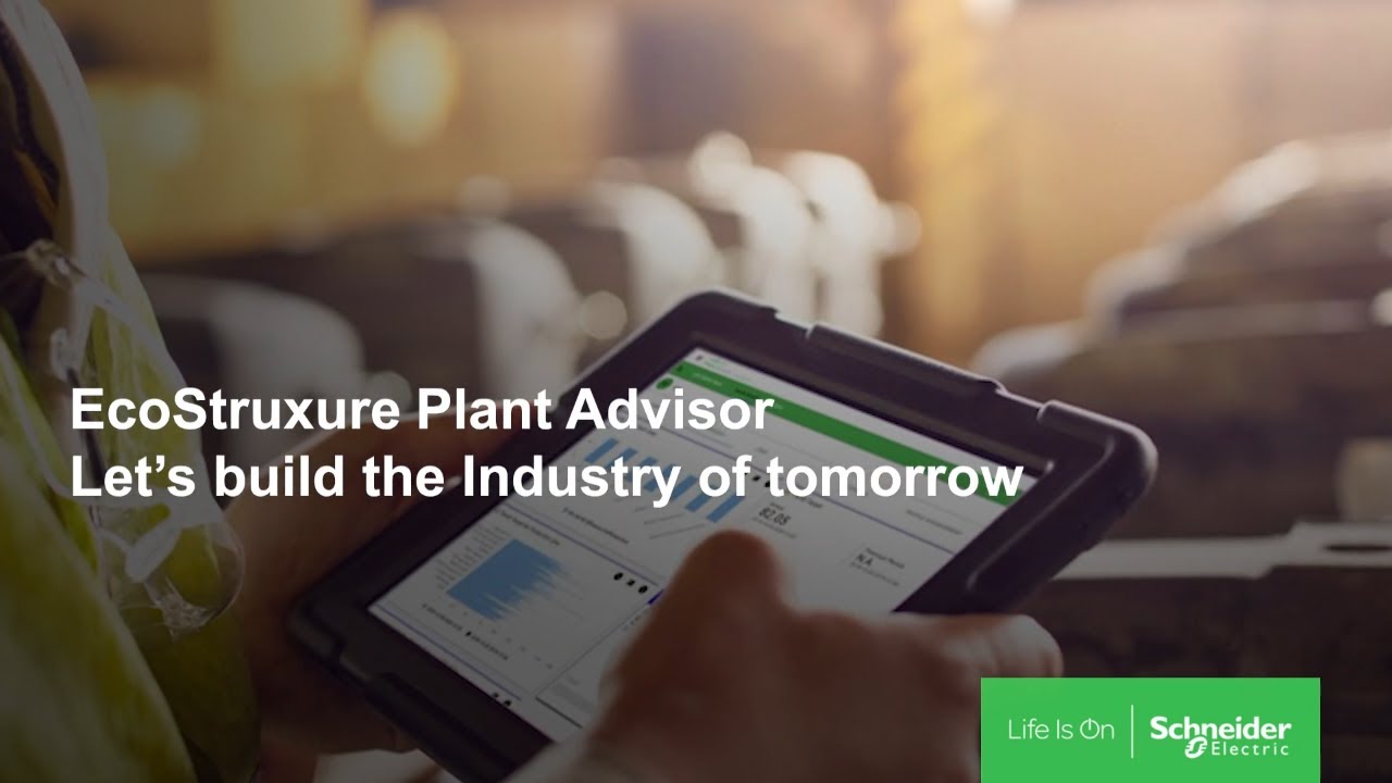 Decisyon's tweet card. EcoStruxure Plant Advisor to Drive Business Optimization with Antonio...