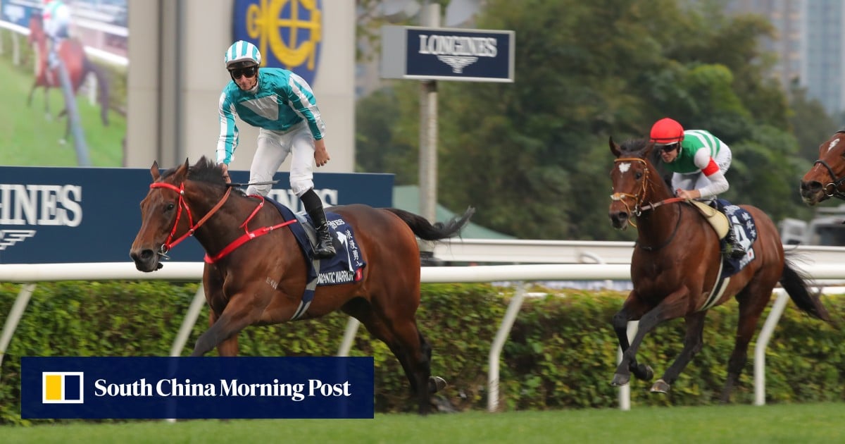 SCMPRacingPost's tweet card. Danny Shum Chap-shing is bullish Romantic Warrior will once again showcase his champion qualities when he makes his long-awaited return from injury in Sunday’s Group Two BOCHK Jockey Club Cup...