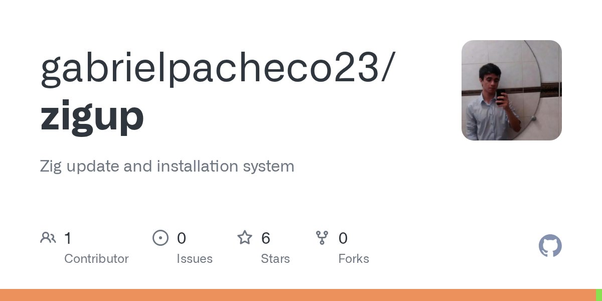 ZigDiscussions's tweet card. Zig update and installation system. Contribute to gabrielpacheco23/zigup development by creating an account on GitHub.